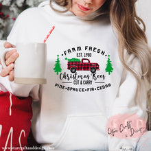 Load image into Gallery viewer, Farm Fresh Christmas Trees Hoodie