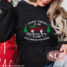 Load image into Gallery viewer, Farm Fresh Christmas Trees Hoodie