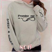 Load image into Gallery viewer, Promise me this is Forever, Damon and Elena Hoodie