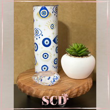 Load image into Gallery viewer, EVIL EYE 20oz skinny Tumbler.