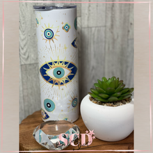 Load image into Gallery viewer, Evil Eye 20oz Skinny Tumbler