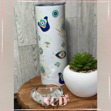 Load image into Gallery viewer, Evil Eye 20oz Skinny Tumbler