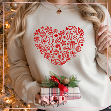 Load image into Gallery viewer, Christmas Heart Sweatshirt