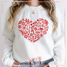 Load image into Gallery viewer, Christmas Heart Sweatshirt