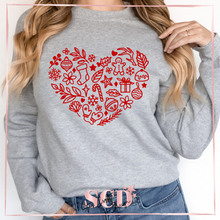 Load image into Gallery viewer, Christmas Heart Sweatshirt