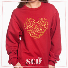 Load image into Gallery viewer, Leopard Heart Sweatshirt