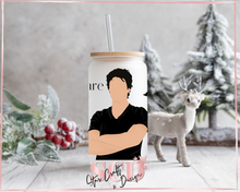 Load image into Gallery viewer, I know you are obsessed with me Damon Salvatore Frosted Glass Can Tumbler