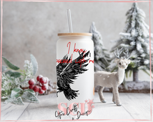 Load image into Gallery viewer, I know you are obsessed with me Damon Salvatore Frosted Glass Can Tumbler