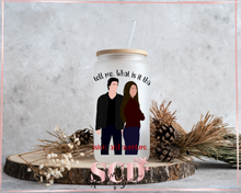 Load image into Gallery viewer, Damon and Elena meet first frosted Glass Tumbler