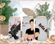 Load image into Gallery viewer, I know you are obsessed with me Damon Salvatore Frosted Glass Can Tumbler