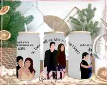 Load image into Gallery viewer, Damon and Elena meet first frosted Glass Tumbler