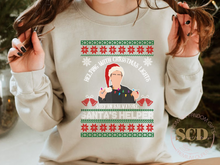 Load image into Gallery viewer, Santa&#39;s Helper Stefan Salvatore Ugly Christmas Sweatshirt
