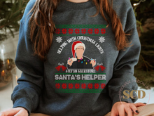 Load image into Gallery viewer, Santa&#39;s Helper Stefan Salvatore Ugly Christmas Sweatshirt
