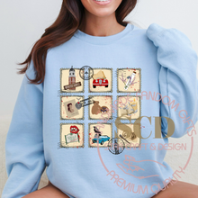 Load image into Gallery viewer, TVD Vintage Postage Stamps Sweatshirt
