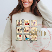 Load image into Gallery viewer, TVD Vintage Postage Stamps Sweatshirt
