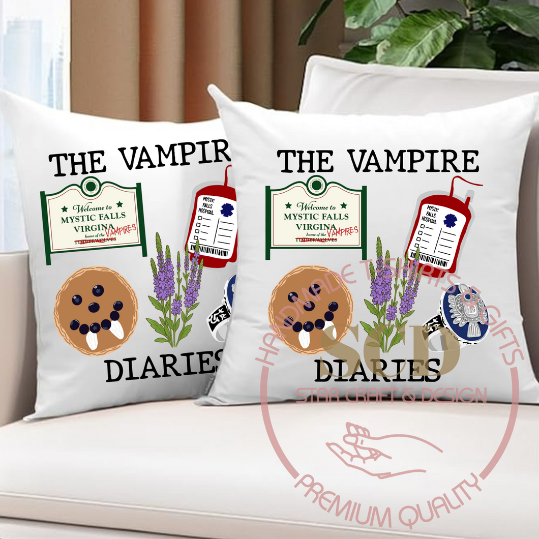 Throw Pillow Covers Blood Bag Vampire Diaries, Mystic Falls Pillow Cover