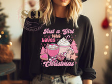 Load image into Gallery viewer, Just A Girl Who Loves Christmas Sweatshirt
