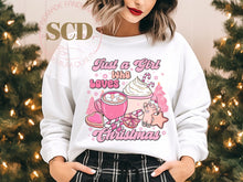 Load image into Gallery viewer, Just A Girl Who Loves Christmas Sweatshirt
