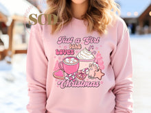 Load image into Gallery viewer, Just A Girl Who Loves Christmas Sweatshirt
