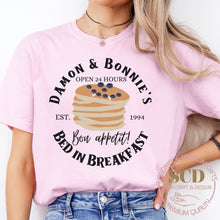 Load image into Gallery viewer, Damon And Bonnie&#39;s , Bed In Breakfast  T-shirt
