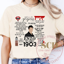 Load image into Gallery viewer, Enzo T-shirt Quotes , TVD Tee
