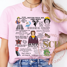 Load image into Gallery viewer, Dustin Famous Quotes T-shirt
