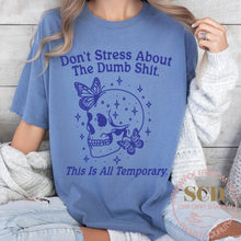 Load image into Gallery viewer, Don’t Stress About The Dumb Shit, This Is All Temporary. T-shirt
