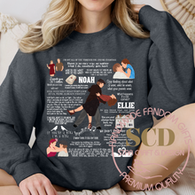 Load image into Gallery viewer, Movie Quotes Sweatshirt, Noah and Ellie Quotes Sweater
