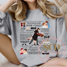 Load image into Gallery viewer, Movie Quotes Sweatshirt, Noah and Ellie Quotes Sweater
