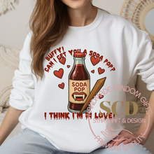 Load image into Gallery viewer, Can I Get A Soda Pop Sweatshirt, Buffy Sweatshirt, I think I&#39;M In Love
