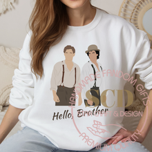 Load image into Gallery viewer, Hello Brother Sweatshirt,Vampire Diaries Sweater,Damon Salvatore, Stefan Salvatore
