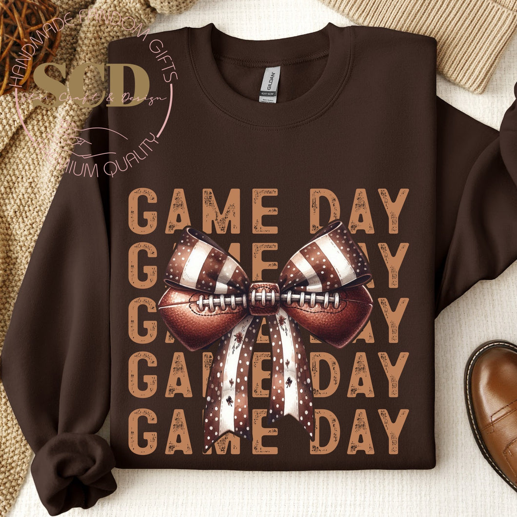 Game Day Sweatshirt ,Football Coquette sweatshirt
