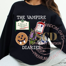 Load image into Gallery viewer, New design TVD Sweatshirt, Mystic Falls Sweatshirt, Pancake Blood Bag Sweatshirt
