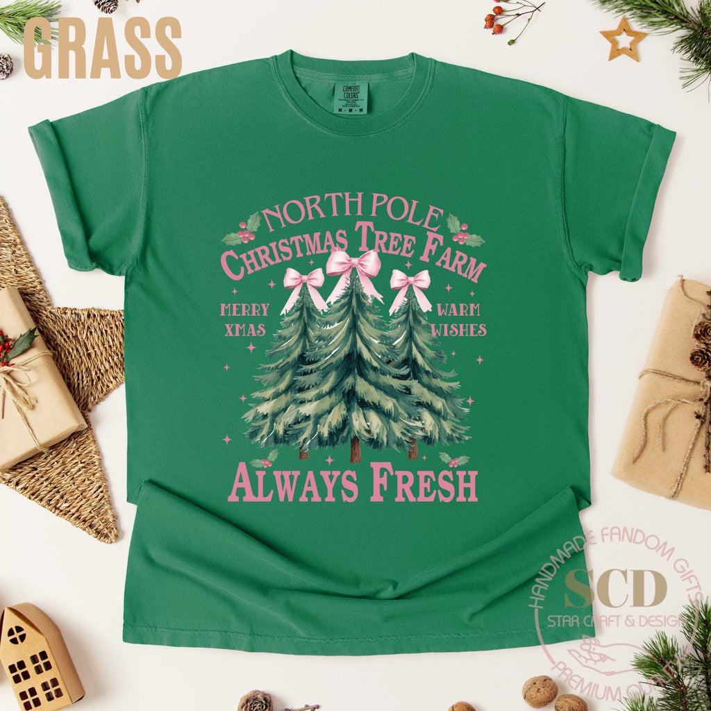 Merry Christmas T-shirt, North Pole Christmas Shirt, Christmas Tree Farm T-shirt