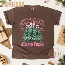 Load image into Gallery viewer, Merry Christmas T-shirt, North Pole Christmas Shirt, Christmas Tree Farm T-shirt
