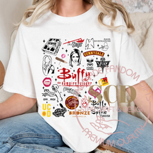 Load image into Gallery viewer, I&#39;m a Slayer T-shirt, Buffy T-shirt, The Vampire Slayer, Buffy and Spike T-shirt
