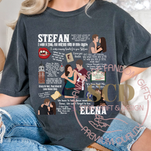 Load image into Gallery viewer, New Design Stefan And Elena Famous Quotes T-shirt, The Vampire diaries Tee
