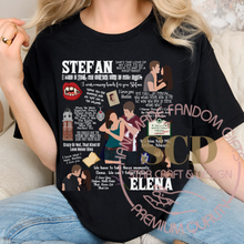 Load image into Gallery viewer, New Design Stefan And Elena Famous Quotes T-shirt, The Vampire diaries Tee
