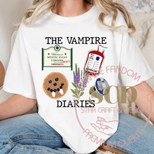 Load image into Gallery viewer, TVD T-shirt, Mystic Falls Tee, Pancake Blood Bag T-shrit
