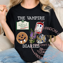 Load image into Gallery viewer, TVD T-shirt, Mystic Falls Tee, Pancake Blood Bag T-shrit
