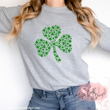 Load image into Gallery viewer, Lucky Clover Saint Patricks Day Sweatshirt
