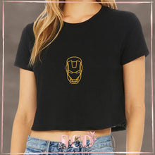 Load image into Gallery viewer, Iron Man Cropped Top Tee
