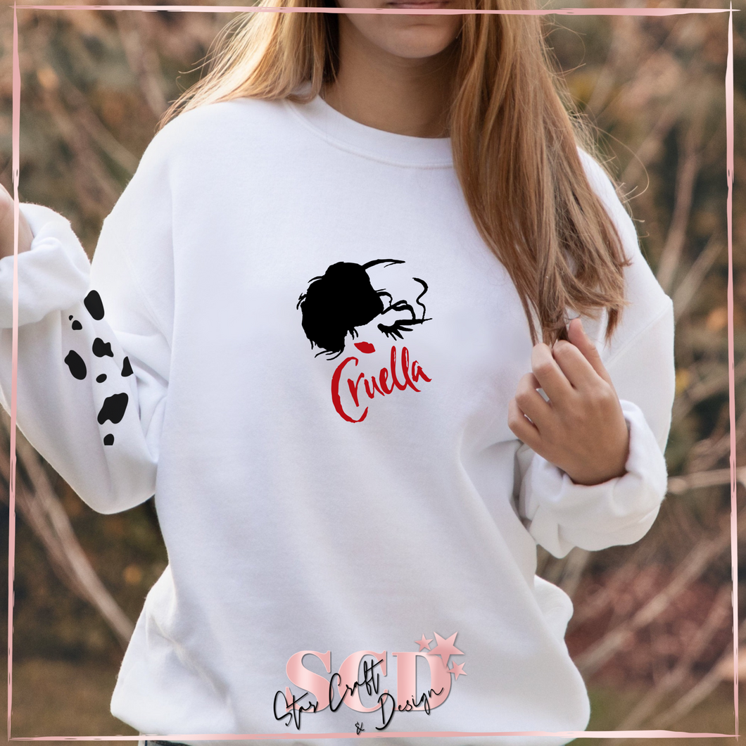 Cruella Inspired Sweatshirt.